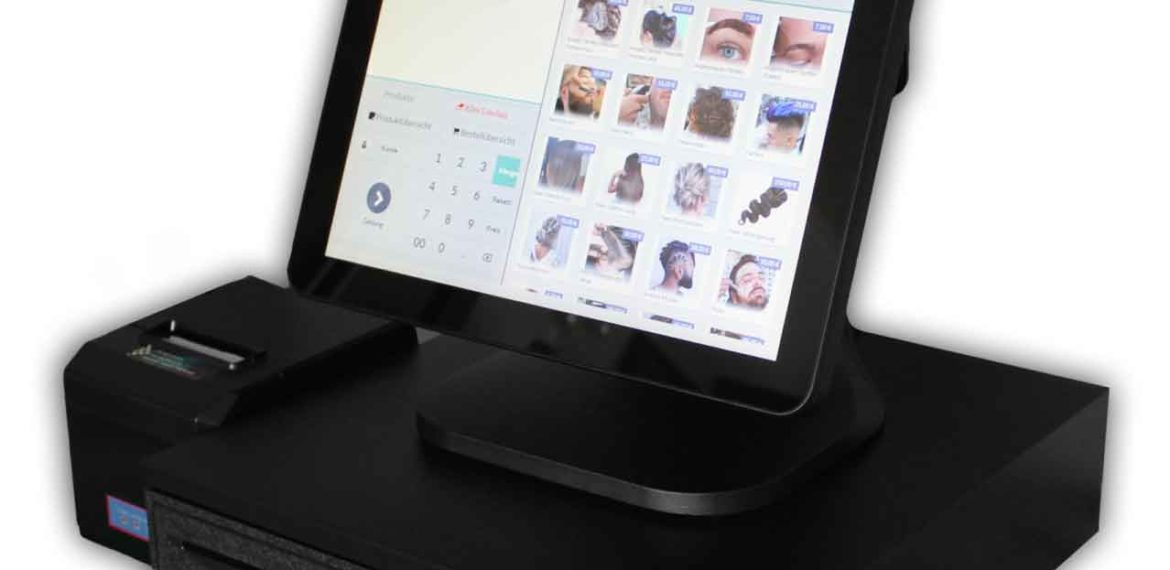15-Zoll-Doppelbildschirm-POS-Terminal